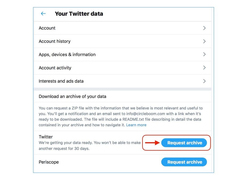 how to download Twitter archive