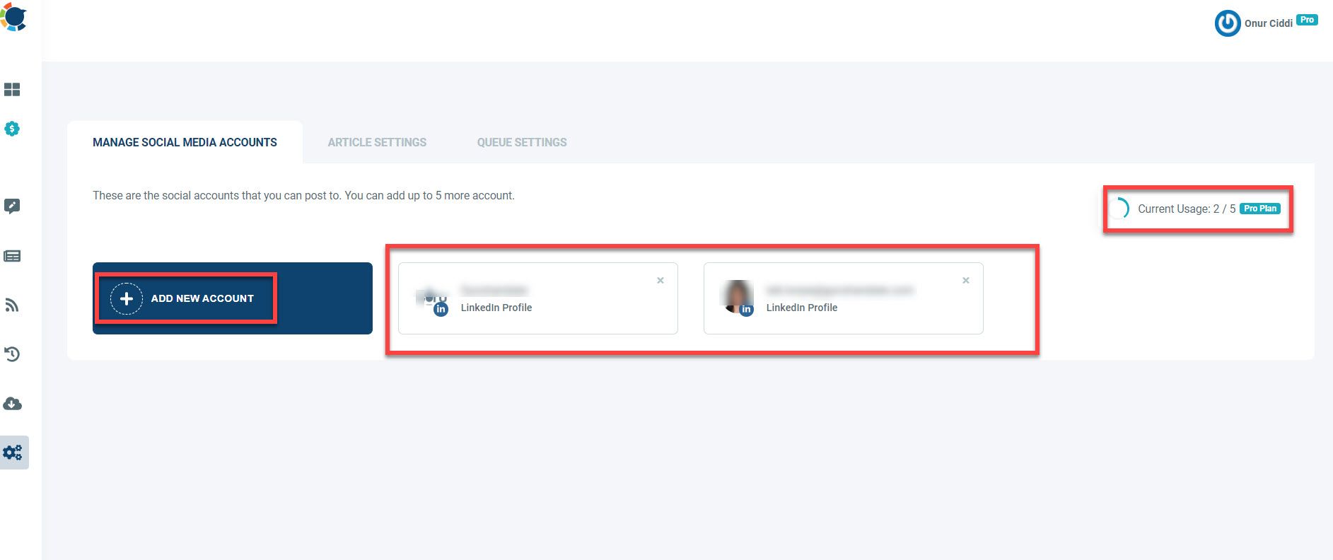 With Circleboom Publish, you can add multiple LinkedIn accounts to post at once. (Also, other social media platform's accounts)