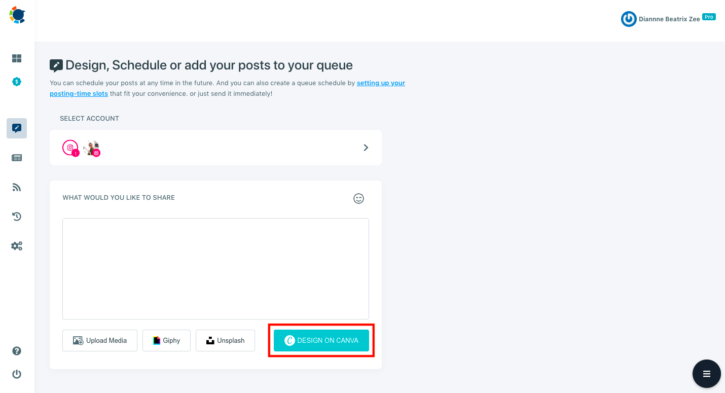 You can easily create and edit your posts with Canva's graphic features for images and videos without leaving the Circleboom Publish dashboard.