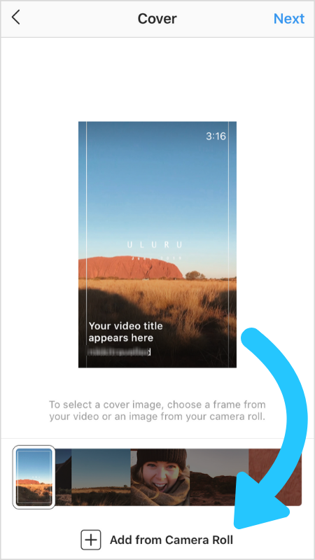 The recommended Instagram image size for IGTV cover photo is 420px by 654px with an aspect ratio of 1:1.55.