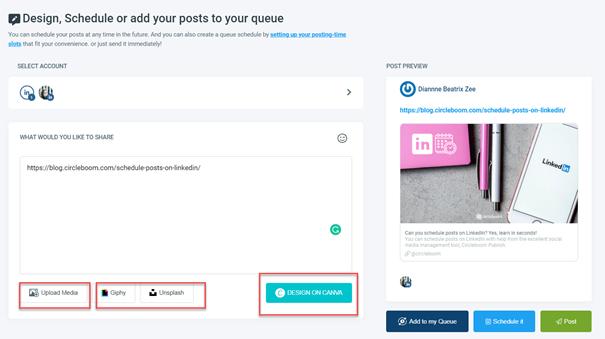 Create, design, plan and automate social media posts with Circleboom.