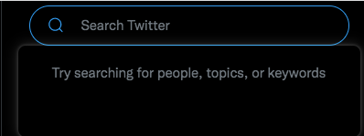 toolbar for searching on Twitter's website
