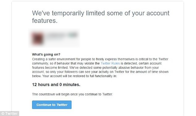 Restoring a suspended Twitter account due to violation of Twitter Rules