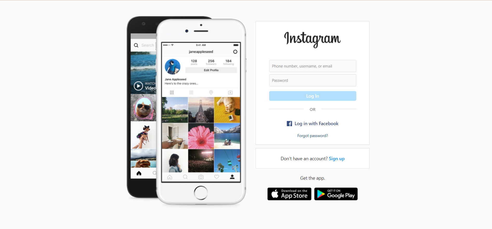 Log into your account to create carousel post on Instagram.