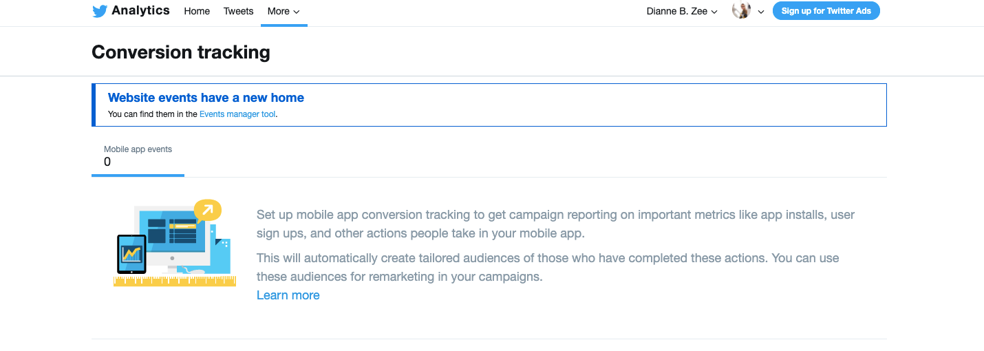 Tracking conversions