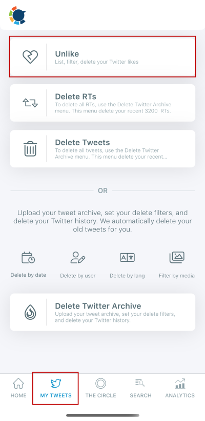 delete all your likes on iPhone.