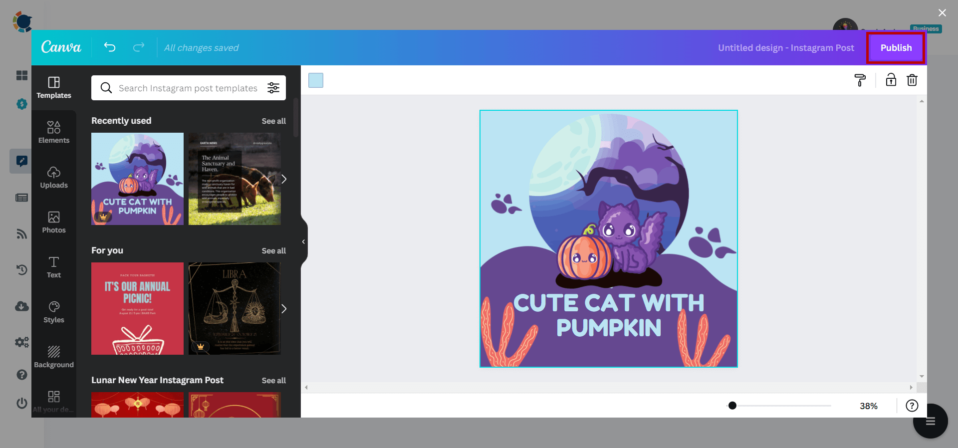 Use Canva built-in extension on Circleboom to embellish your Instagram content.