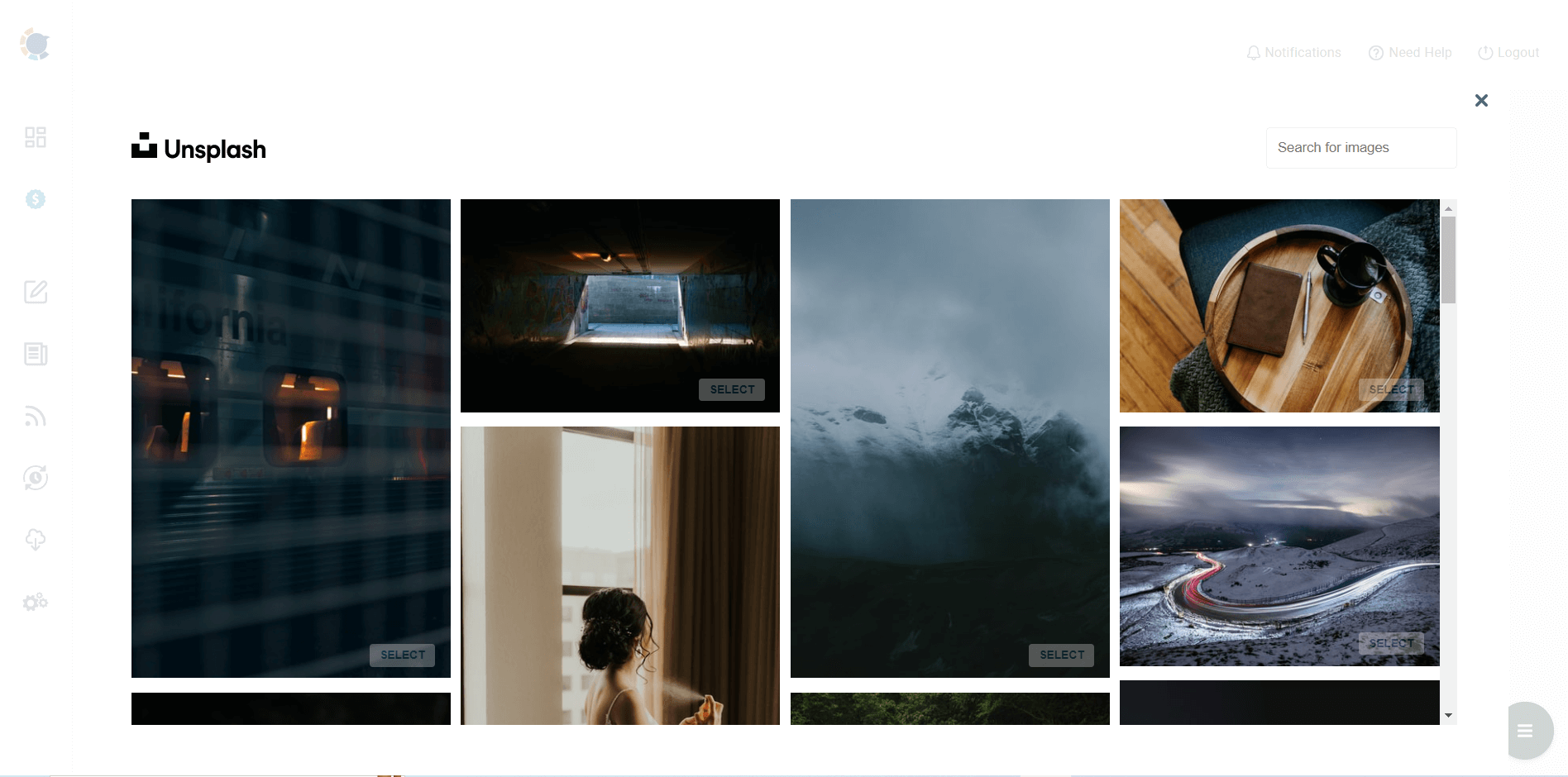 Unsplash extension to find elegant images for your carousel posts.