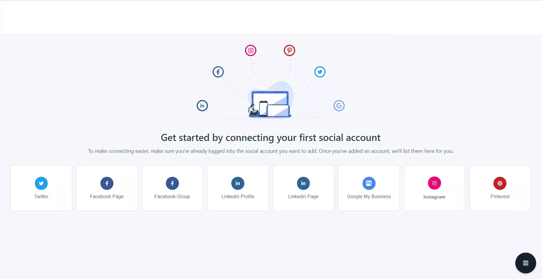 Circleboom supports Twitter, Facebook, Instagram, Pinterest, LinkedIn, Google My Business, and TikTok.