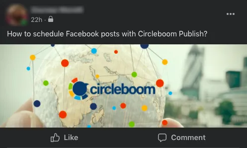 Schedule Facebook posts with Circleboom
