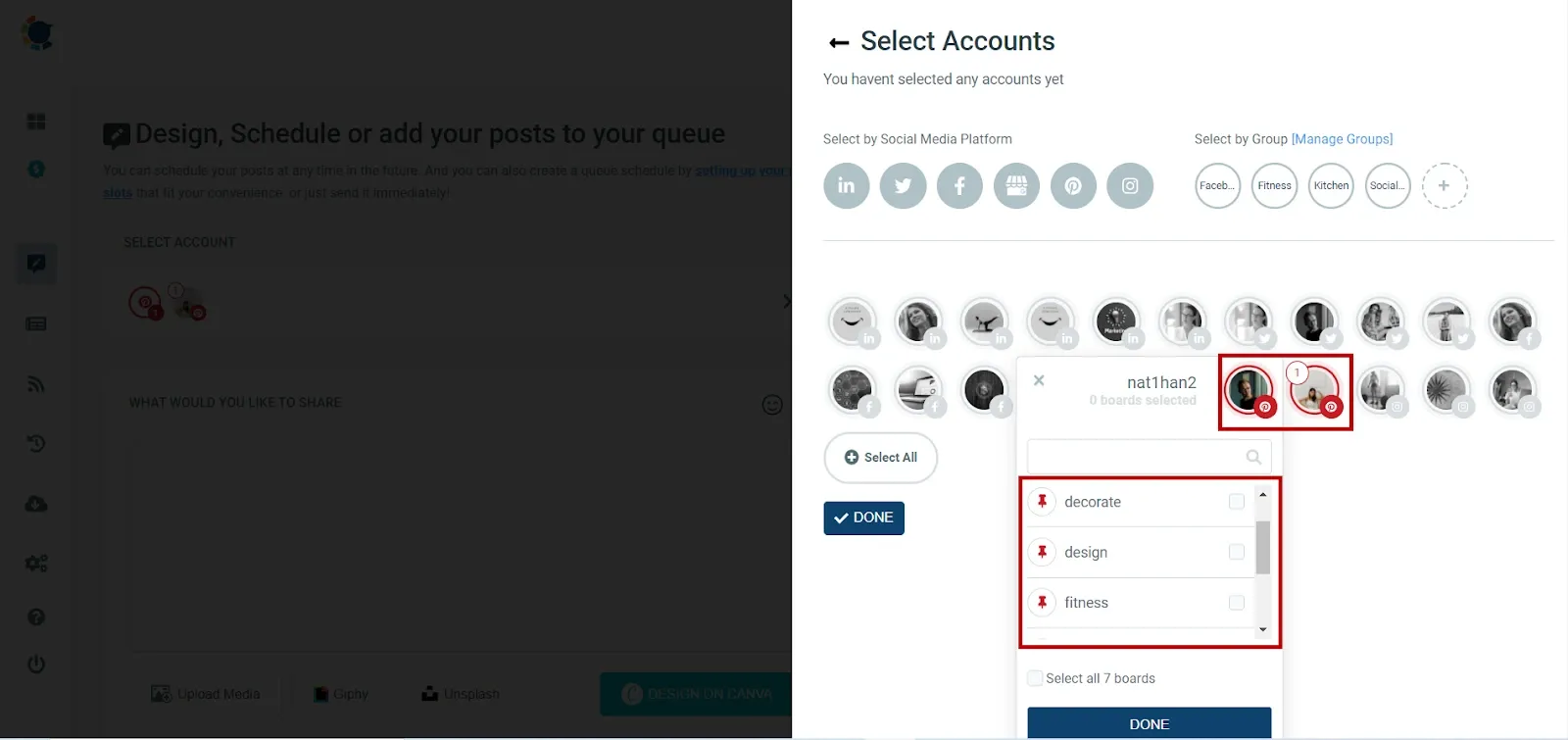 Managing multiple Pinterest accounts is easy-peasy with Circleboom Publish!