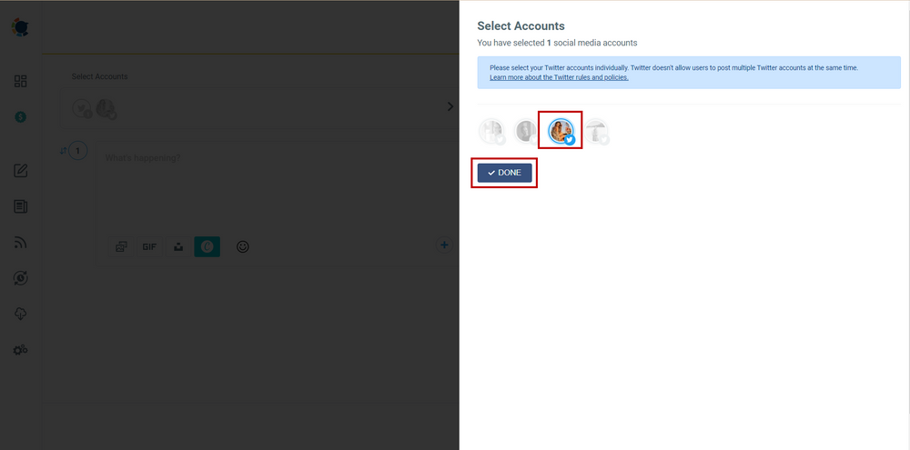 Manage multiple Twitter accounts