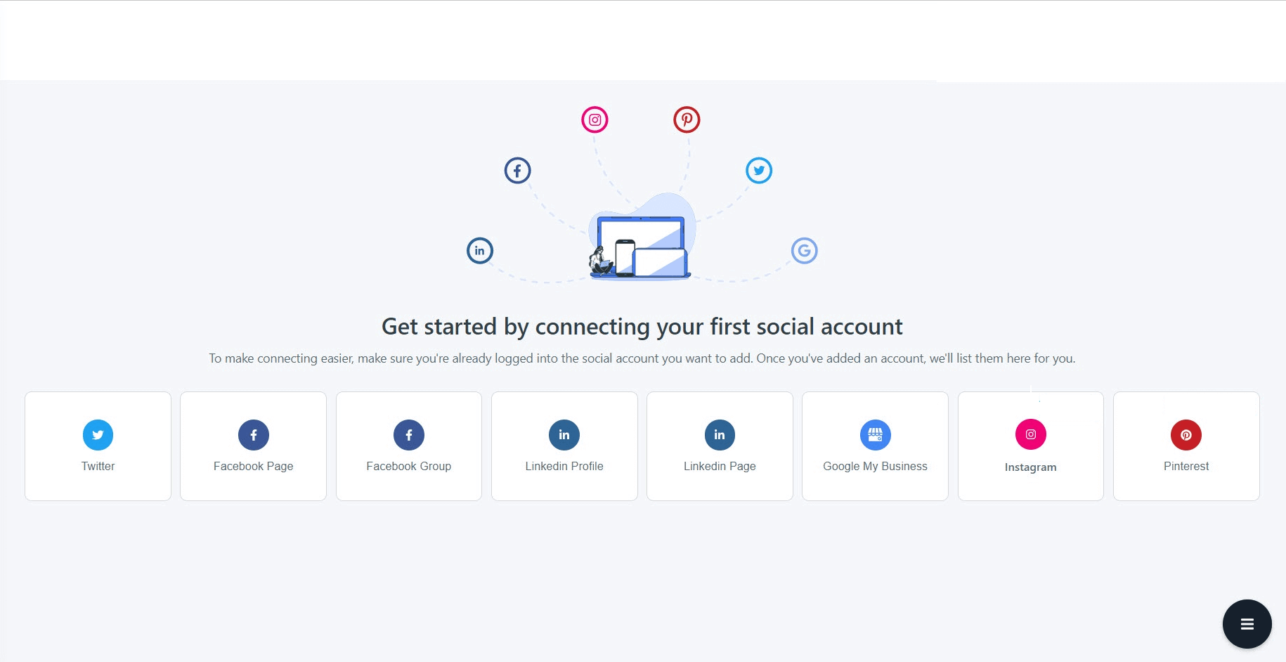Manage your social media accounts in one place.